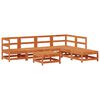 vidaXL Tuin loungeset 7 pcs Waskleur Bruin Massief grenenhout