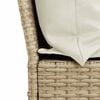 vidaXL 5-delige Loungeset met kussens poly rattan beige