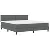 vidaXL Boxspring bed met matras Donkergrijs 180 x 200 cm Stof