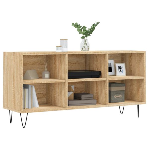 vidaXL Tv-meubel 103,5x30x50 cm bewerkt hout sonoma eikenkleurig