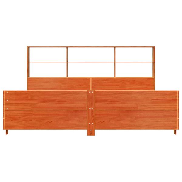 vidaXL Bedframe zonder matras massief grenenhout wasbruin 180x200 cm