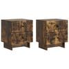 vidaXL Nachtkastje met lade 2 pcs Gerookt eiken 43 x 34,5 x 47,5 cm