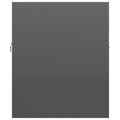 vidaXL Wastafelkast 80x38,5x46 cm spaanplaat hoogglans grijs