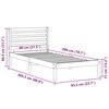 vidaXL Bedframe met hoofdeinde Wit 80 x 200 cm Massief grenenhout