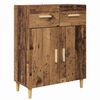 vidaXL Hoge kast met lade Oud Hout 69,5 x 34 x 180 cm Bewerkt hout
