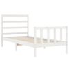 vidaXL Bedframe zonder matras massief grenenhout wit 90x190 cm