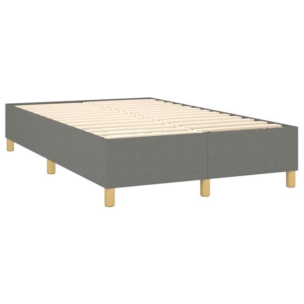 vidaXL Boxspring met matras stof donkergrijs 120x190 cm