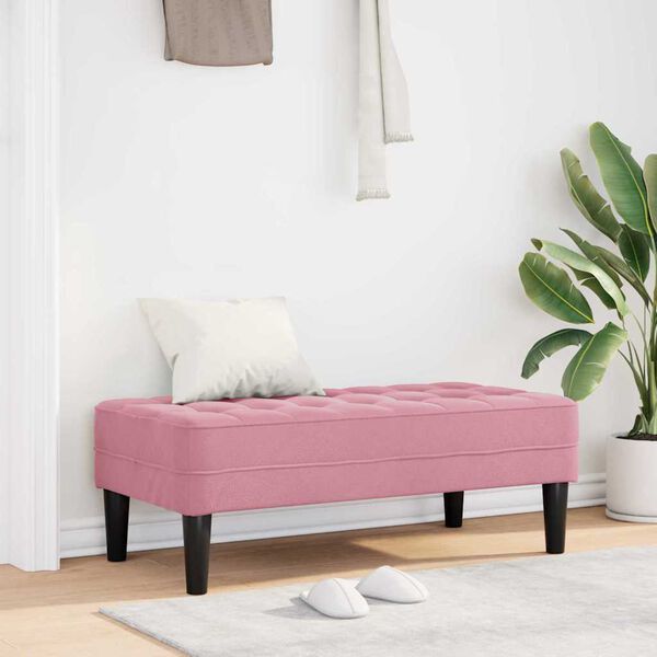 vidaXL Bank Roze 113 x 57 x 39 cm Fluweel