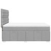 vidaXL Boxspring met matras stof lichtgrijs 160x200 cm