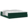 vidaXL Ottoman bed met matrassen 180x200cm fluweel donkergroen