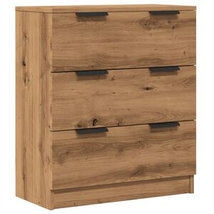 vidaXL Dressoir 60x30x70 cm bewerkt hout artisan eikenkleurig