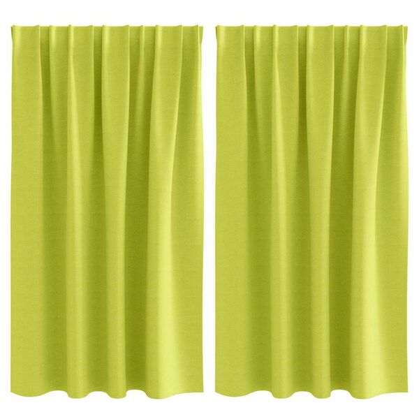 vidaXL Zwart-out Gordijnen met Ringen 2 pcs Groen 140 x 140 cm