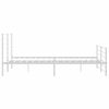 vidaXL Bedframe met hoofd- en voeteneinde metaal wit 180x200 cm