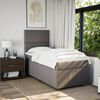 vidaXL Boxspring met matras stof taupe 90x190 cm