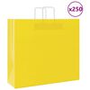 vidaXL Papieren zakken 250 st met hengsels 54x15x49 cm geel