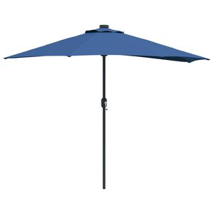 vidaXL Tuinparasol Azurblauw 294 x 150 x 224 cm Polyester en staal