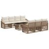vidaXL Tuinbankenset 8 st Beige en Cr&egrave;me Wit poly rattan