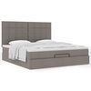 vidaXL Ottoman bed met matras 180x200cm stof taupe