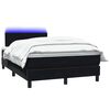 vidaXL Boxspring met matras en LED fluweel zwart 120x210 cm