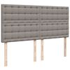 vidaXL Boxspring met matras stof taupe 180x200 cm