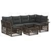 vidaXL Tuinbankenset 7 st Grijs 55 x 55 x 37 cm poly rattan