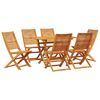 vidaXL Tuin eettafelset 7 st Bruin Massief Acaciahout