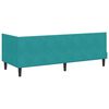 vidaXL Hoekbedframe met matras Turquoise 80 x 200 cm Fluweel