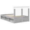 vidaXL Bedframe Grijs Sonoma 120 x 190 cm Massief grenenhout