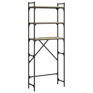 vidaXL Wasmachinerek 67x25x163 cm bewerkt hout sonoma eikenkleurig