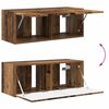 vidaXL TV Wandkast Set Wandgemonteerd 4 pcs Oudhout Bewerkt hout