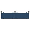 vidaXL Hangend Hoofdeinde Wandgemonteerd Blauw 210 x 55 x 5 cm Stof