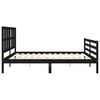 vidaXL Bedframe met hoofdbord massief hout zwart 200x200 cm