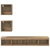 vidaXL TV Wand Eenheden met LED 5 pcs Artisan Eiken Bewerkt hout