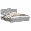 vidaXL Bedframe Grijs Sonoma 180 x 200 cm Massief grenenhout