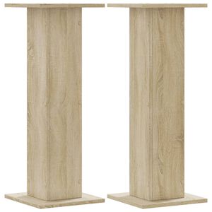 vidaXL Plantenstandaards 2 st 30x30x80 cm bewerkt hout sonoma eiken