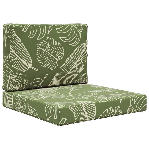 vidaXL Buiten bankkussen 2 pcs Bladontwerp Polyester