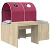 vidaXL Bed met Tunnel 3 st Sonoma eiken en rood Bewerkt hout