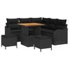 vidaXL Tuin Sofa Set 8 pcs Zwart poly rattan