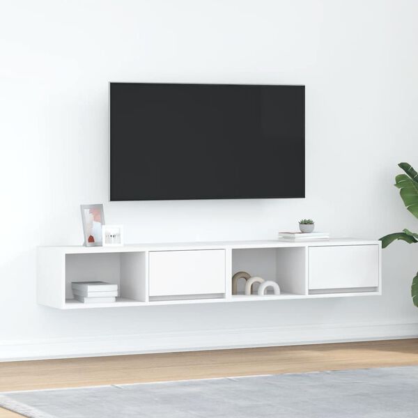 vidaXL Tv-meubelen 2 st 80x31x25,5 cm bewerkt hout wit