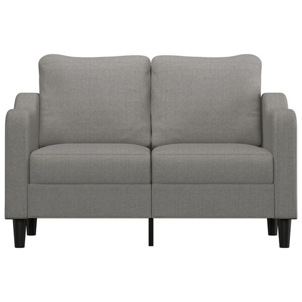 vidaXL Tweezitsbank 120 cm stof donkergrijs