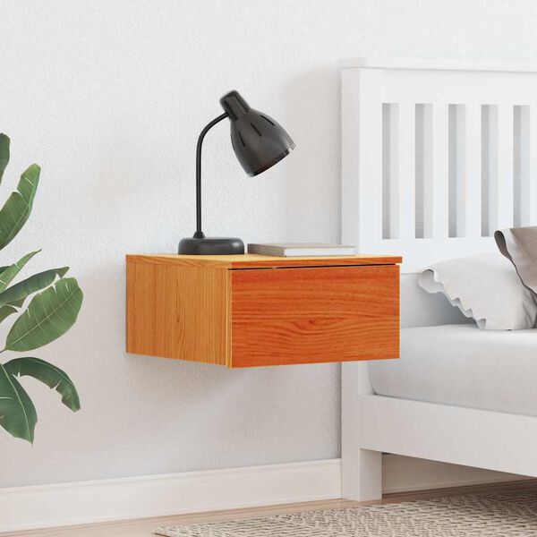 vidaXL Nachtkastje 2 pcs Wasbruin 37 x 35 x 18,5 cm Massief grenenhout