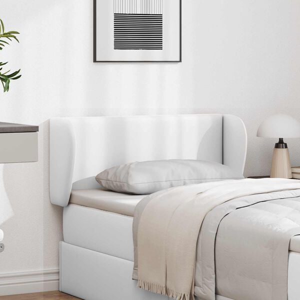 vidaXL Hoofdbordoor Puur Wit 40 x 23 x 6 cm Foam en Engineered hout