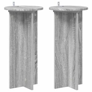 vidaXL Plantenstandaard 2 pcs Grijs sonoma 29,5 x 29,5 x 60 cm