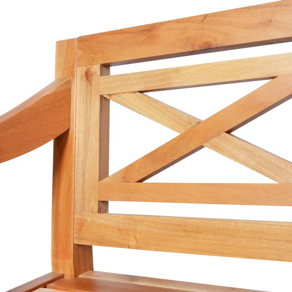 vidaXL Bank Batavia 123 cm massief mahoniehout lichtbruin