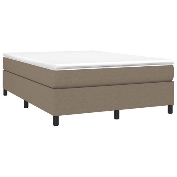 vidaXL Boxspring bed stof taupe 140x200 cm