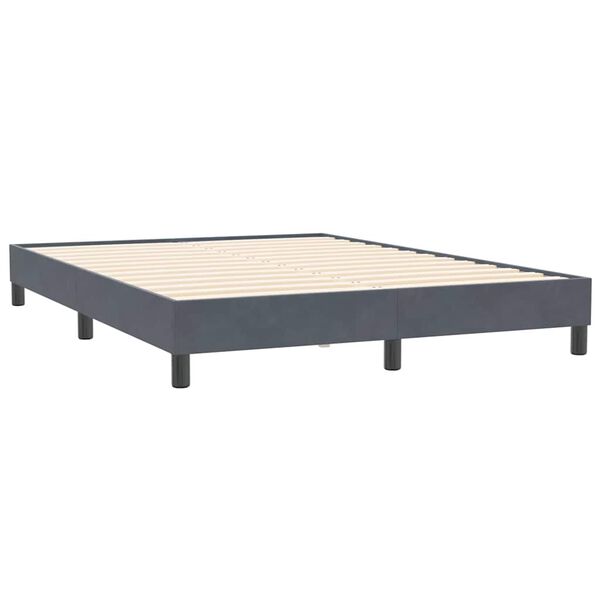 vidaXL Bedframe zonder matras 160x210 cm fluweel donkergrijs