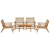 vidaXL Tuinstoelen met Tafel 5 pcs Beige 90 x 45 x 40 cm