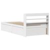 vidaXL Bedframe met hoofdbord massief grenenhout wit 75x190 cm