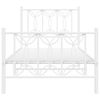 vidaXL Bedframe met hoofd- en voeteneinde metaal wit 90x190 cm