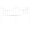 vidaXL Vervangend hoofdbord 193 cm metaal wit